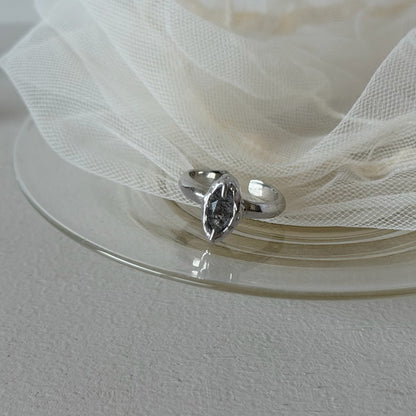 [ tourmalinated quartz ] marquis stone silver
