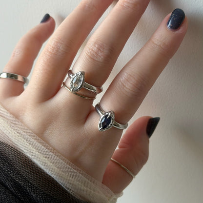 [ iolite ] marquis stone silver