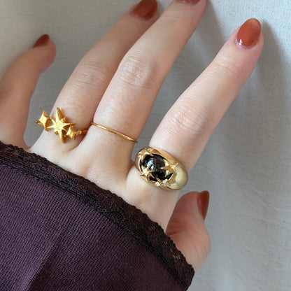 [ red garnet ] twinkle ring gold