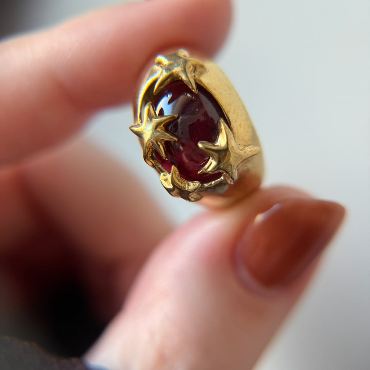 [ red garnet ] twinkle ring gold