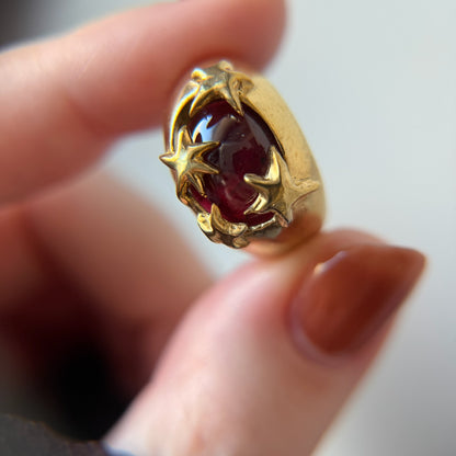 [ red garnet ] twinkle ring gold