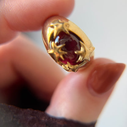 [ red garnet ] twinkle ring gold