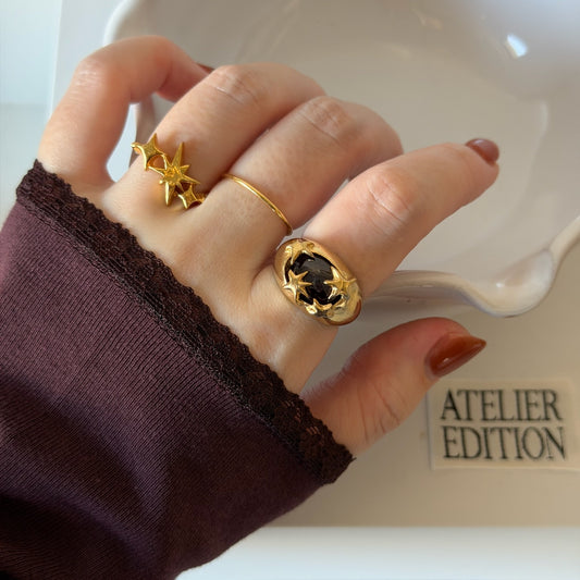 [ red garnet ] twinkle ring gold