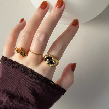[ red garnet ] twinkle ring gold