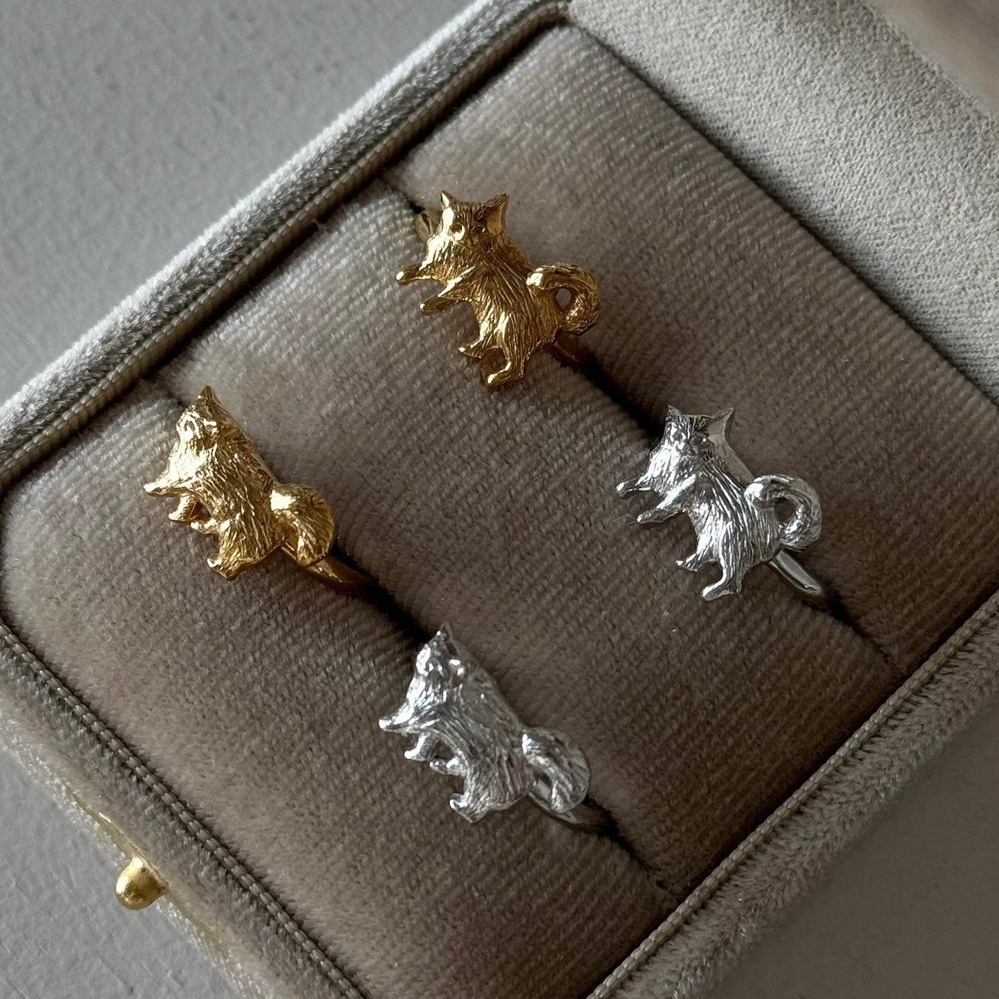 [ silver ] 猫 (寝) pinky ring