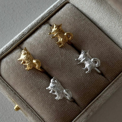 [ silver ] 猫 (寝) pinky ring