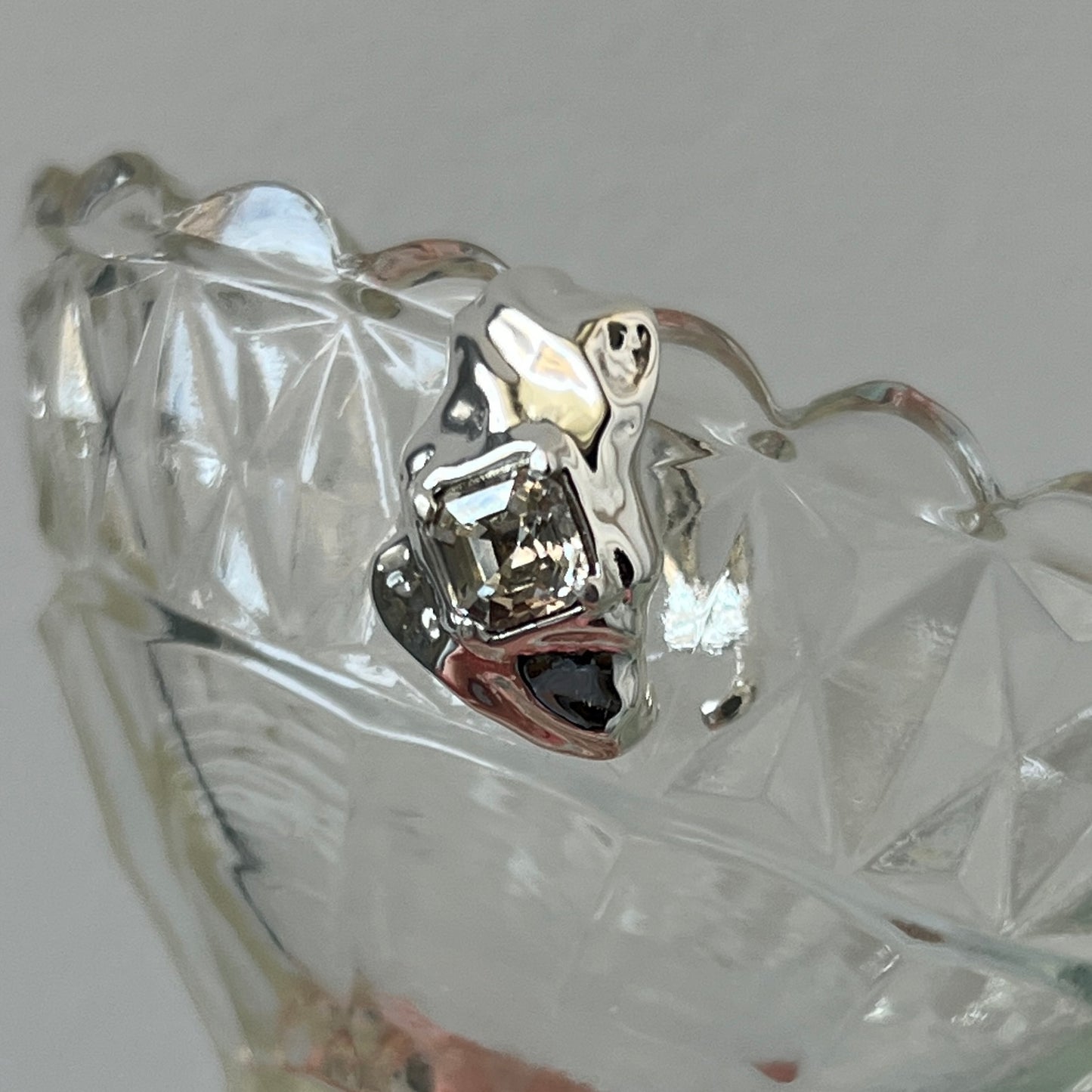 [ crystal shade ]  melt ring  silver