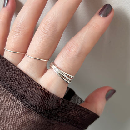 [ silver ] seven ring [ free size ]