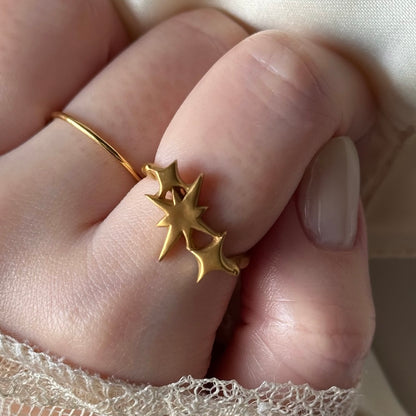 [ matte gold ] ptolemaeus ring [ free size ]