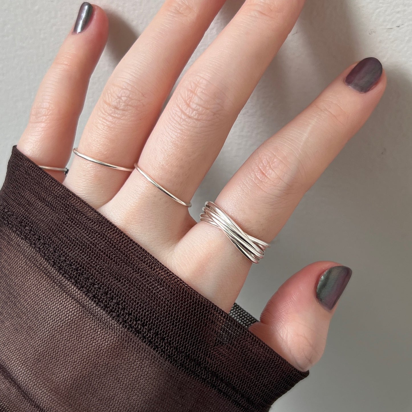 [ silver ] seven ring [ free size ]