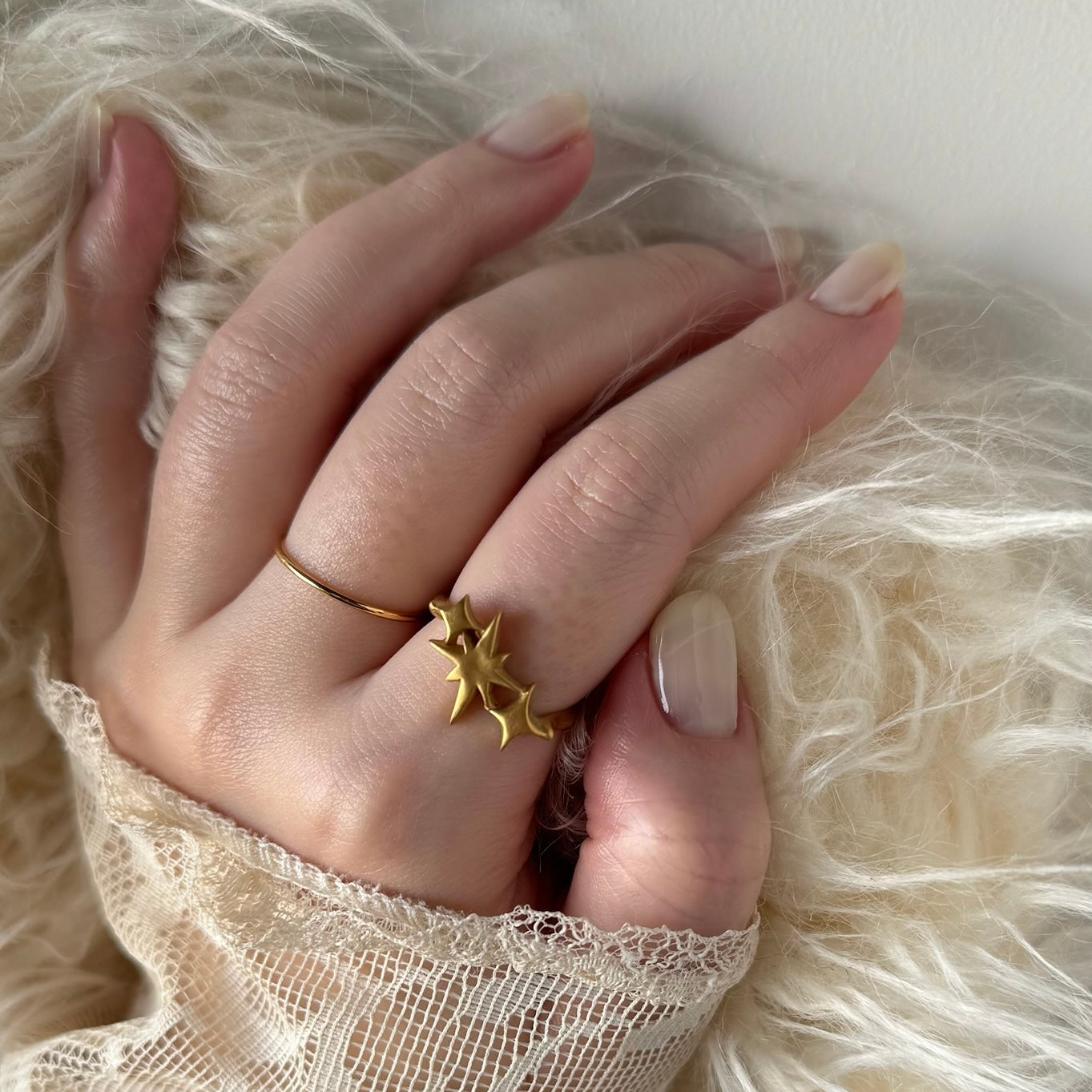 [ matte gold ] ptolemaeus ring [ free size ]