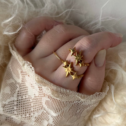 [ matte gold ] ptolemaeus ring [ free size ]