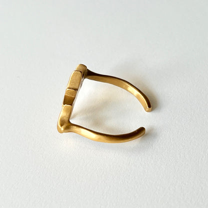 [ matte gold ] ptolemaeus ring [ free size ]