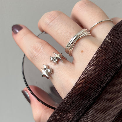[ silver ] seven ring [ free size ]