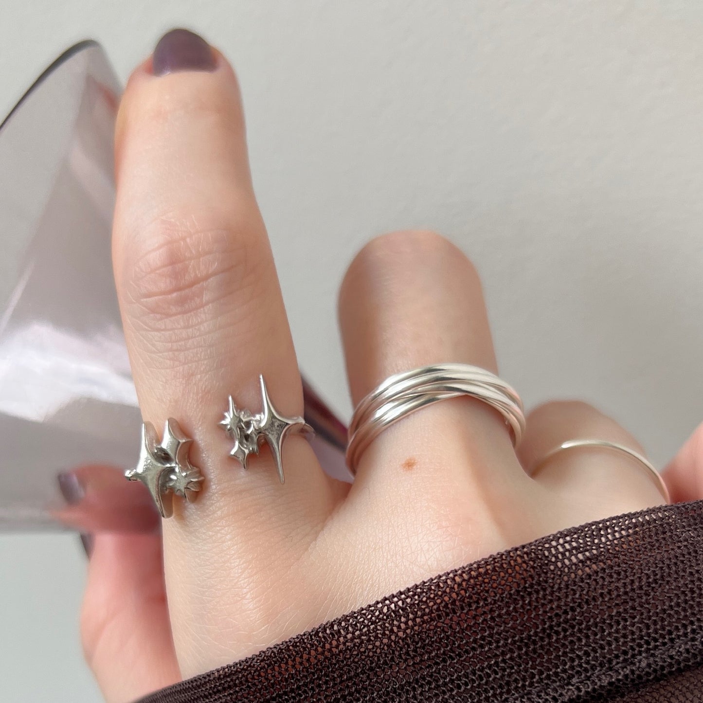 [ silver ] seven ring [ free size ]