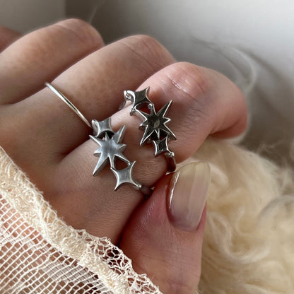 [ matte silver ] ptolemaeus ring [ free size ]