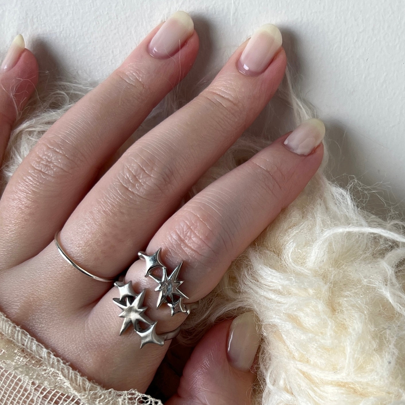 [ matte silver ] ptolemaeus ring [ free size ]