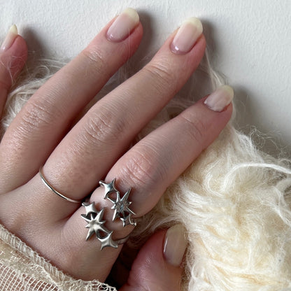 [ matte silver ] ptolemaeus ring [ free size ]