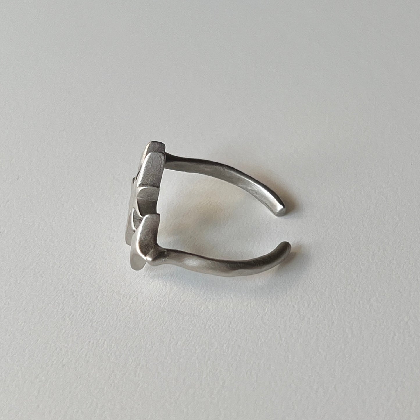 [ matte silver ] ptolemaeus ring [ free size ]