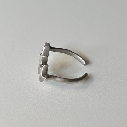 [ matte silver ] ptolemaeus ring [ free size ]