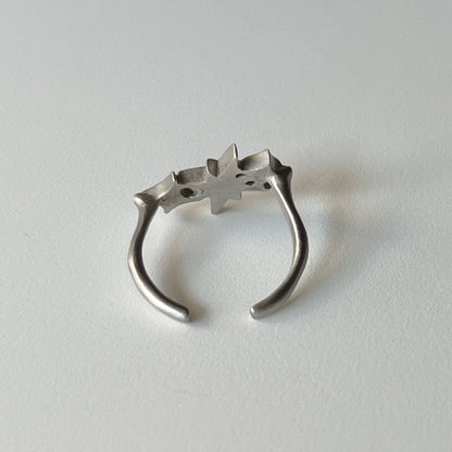 [ matte silver ] ptolemaeus ring [ free size ]