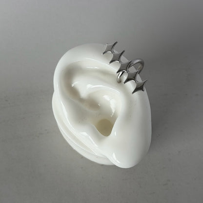 [ silver ] diamond line earcuff