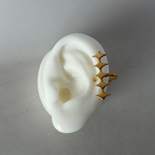 [ gold ] diamond line earcuff
