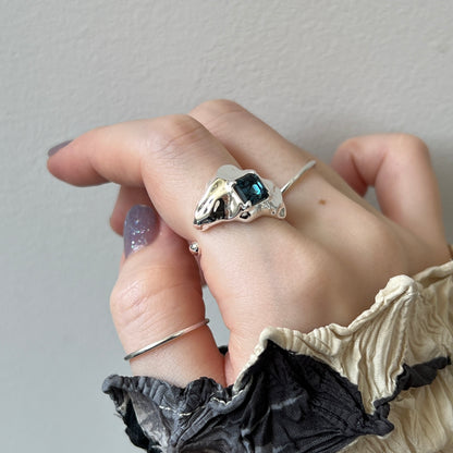 [ montana ]  melt ring  silver  [ free size ]