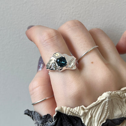 [ montana ]  melt ring  silver  [ free size ]