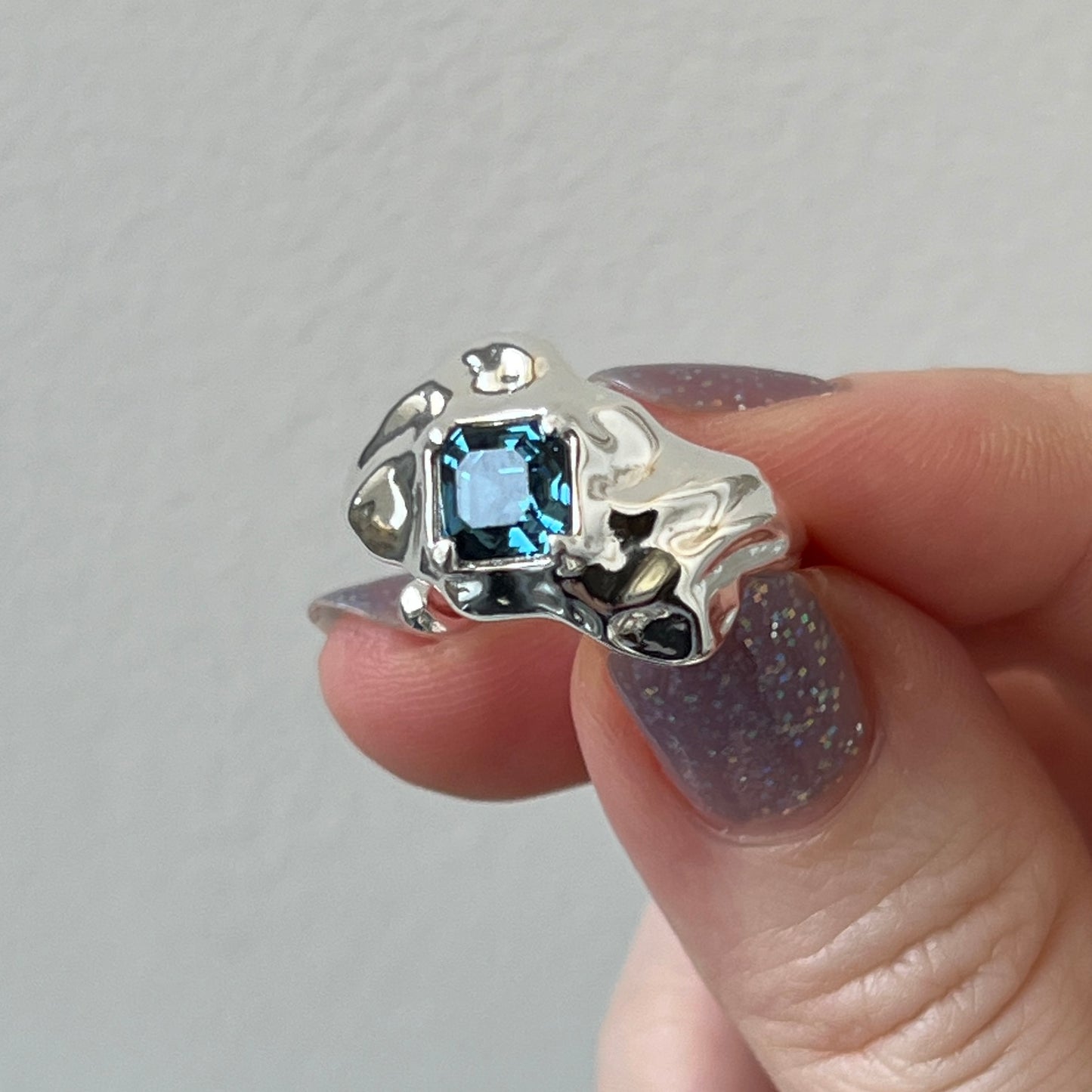 [ montana ]  melt ring  silver  [ free size ]