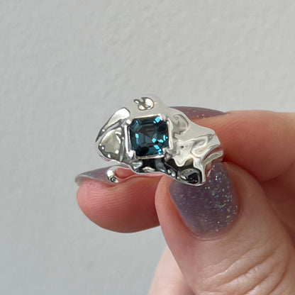 [ montana ]  melt ring  silver  [ free size ]