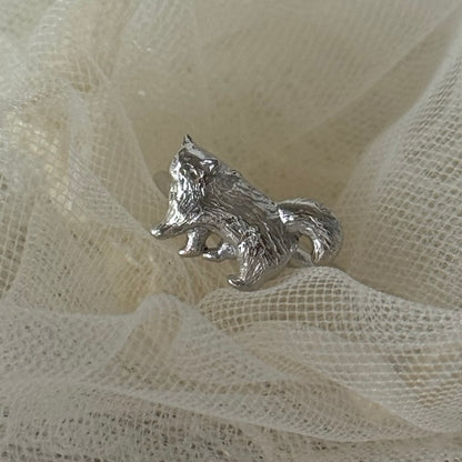 [ silver ] 猫 (歩) pinky ring