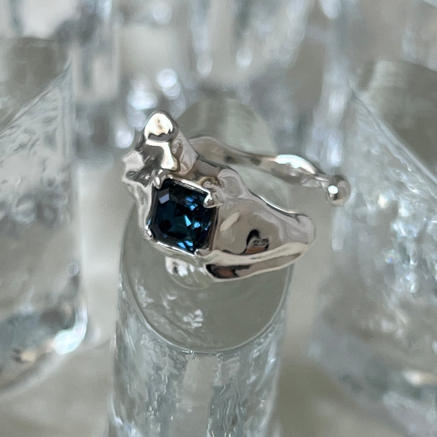 [ montana ]  melt ring  silver  [ free size ]