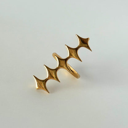[ gold ] diamond line earcuff