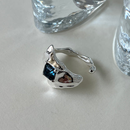 [ montana ]  melt ring  silver  [ free size ]