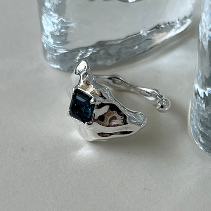 [ montana ]  melt ring  silver  [ free size ]