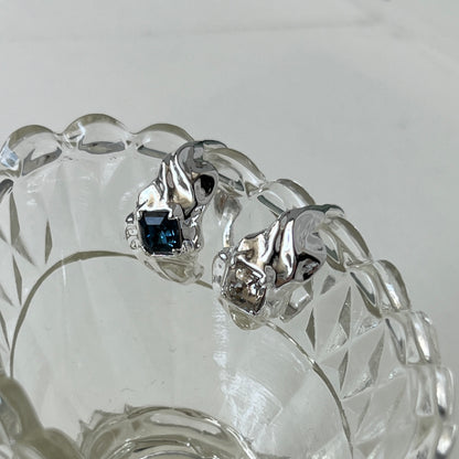 [ montana ]  melt ring  silver  [ free size ]