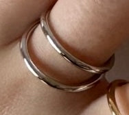 simple double ring [silver]