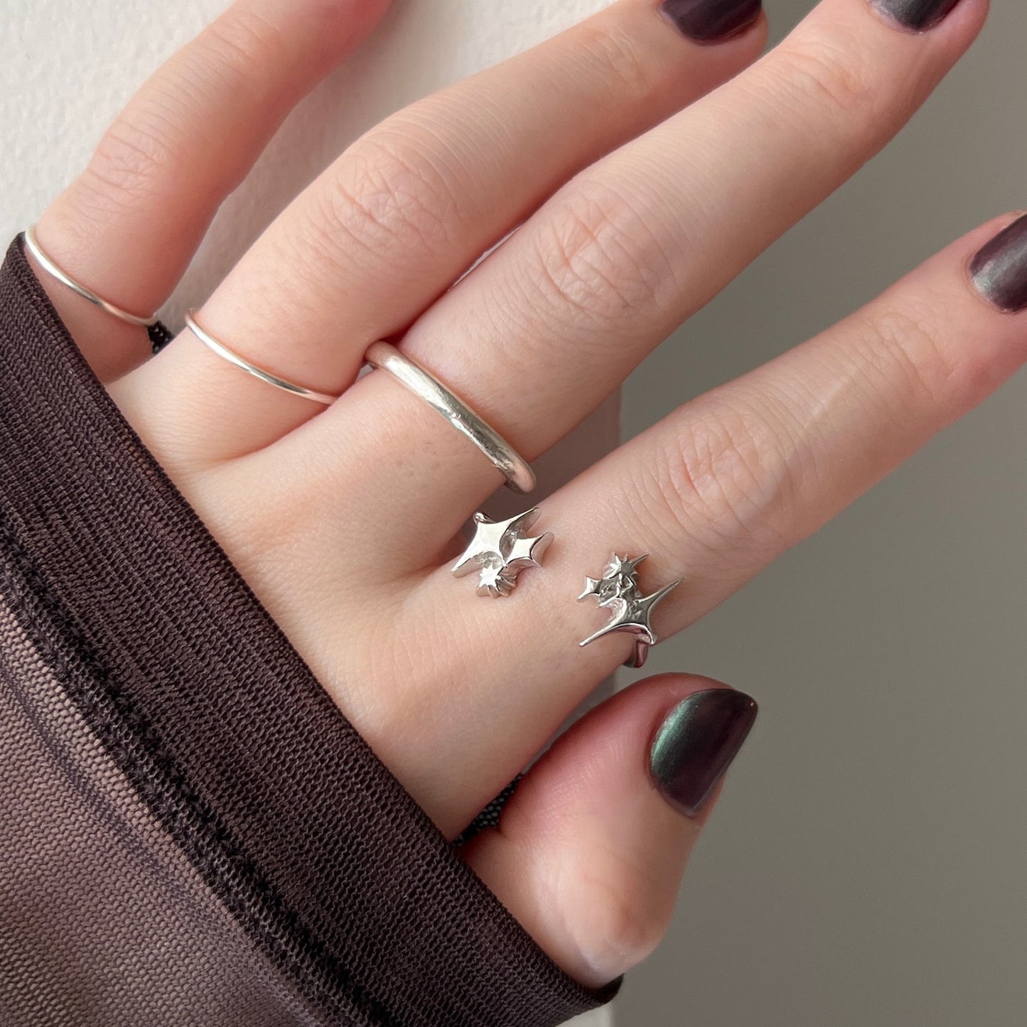 [ silver ] meteor [ free size ]