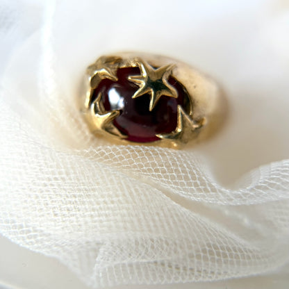 [ red garnet ] twinkle ring gold