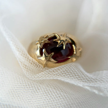 [ red garnet ] twinkle ring gold