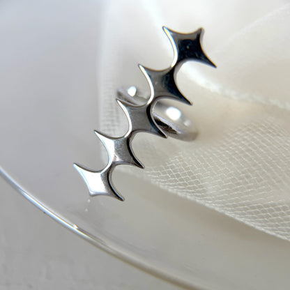 [ silver ] diamond line earcuff