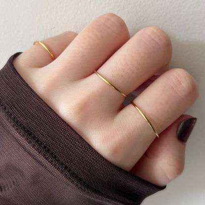 [ gold ] minimal three-ring [ free size ]
