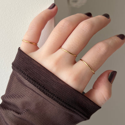 [ gold ] minimal three-ring [ free size ]