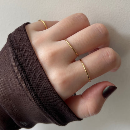 [ gold ] minimal three-ring [ free size ]