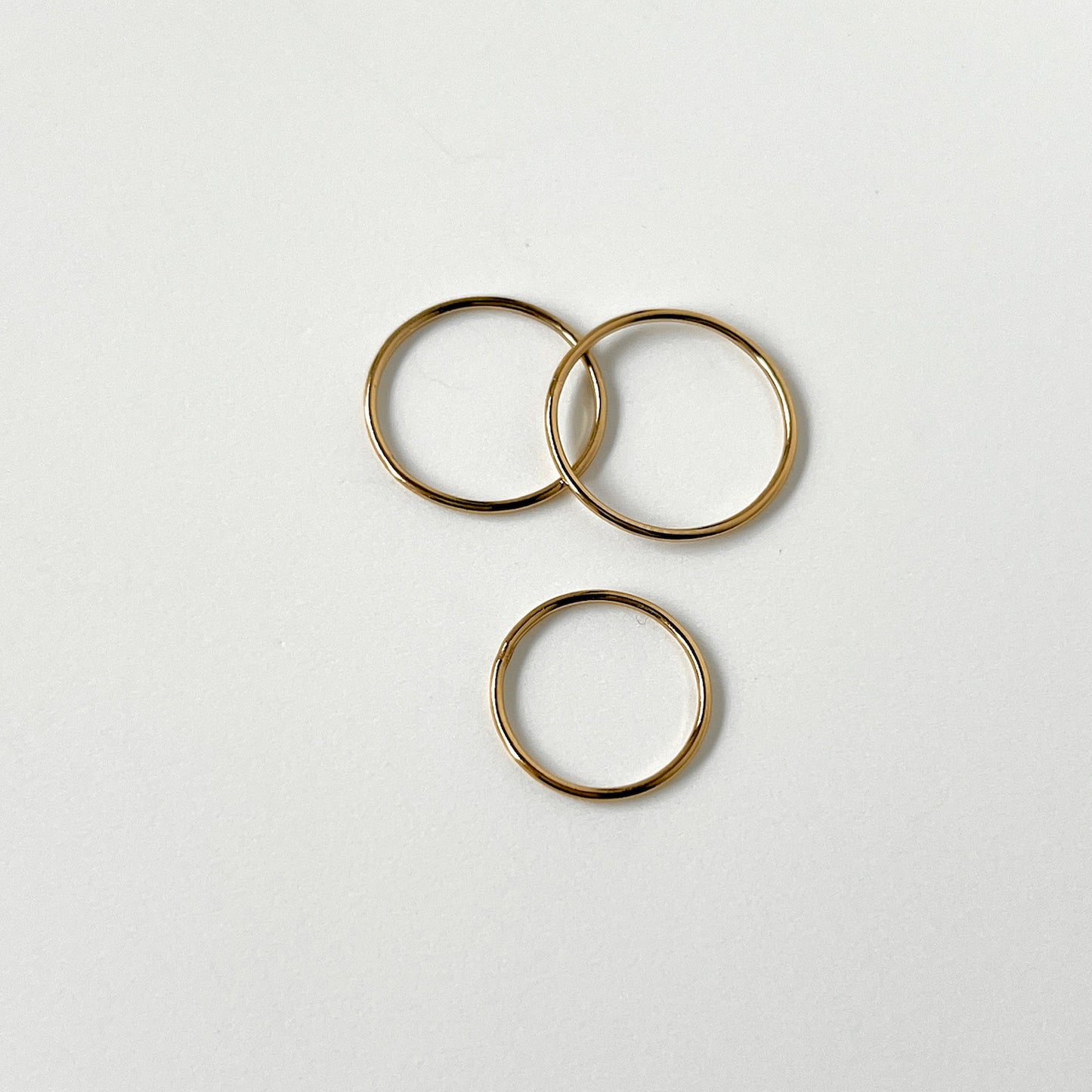 [ gold ] minimal three-ring [ free size ]
