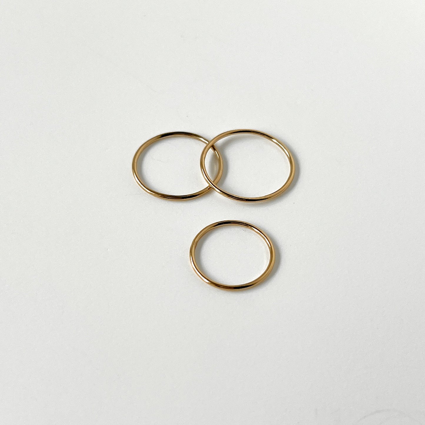 [ gold ] minimal three-ring [ free size ]