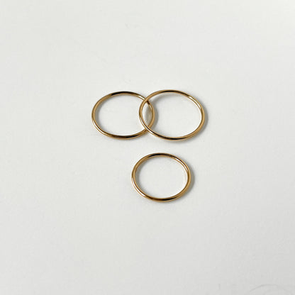 [ gold ] minimal three-ring [ free size ]