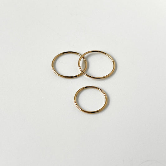 [ gold ] minimal three-ring [ free size ]