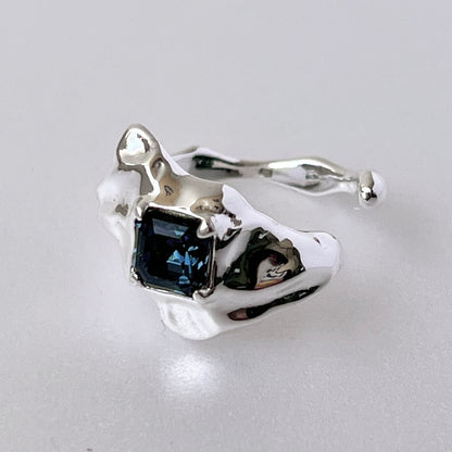 [ montana ]  melt ring  silver  [ free size ]